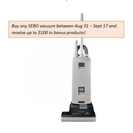 Sebo 90407AM Essential G5 Upright Vacuum (Plus $100 of FREE Items)